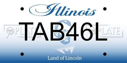 TAB46L Illinois License Plate