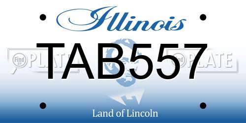 TAB557 Illinois License Plate