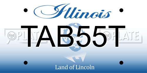 TAB55T Illinois License Plate