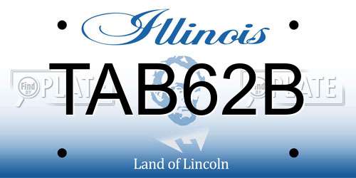 TAB62B Illinois License Plate