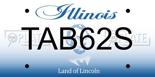 TAB62S Illinois License Plate