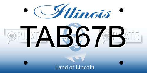 TAB67B Illinois License Plate