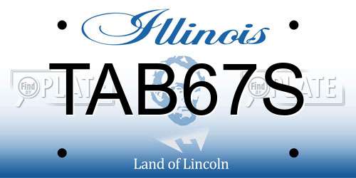 TAB67S Illinois License Plate