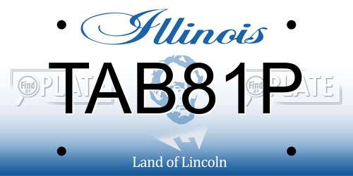 TAB81P Illinois License Plate