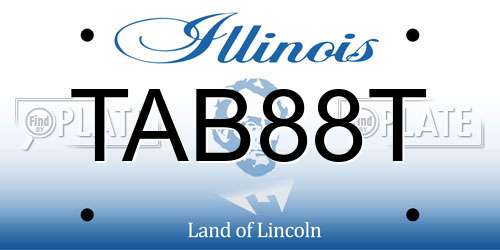 TAB88T Illinois License Plate