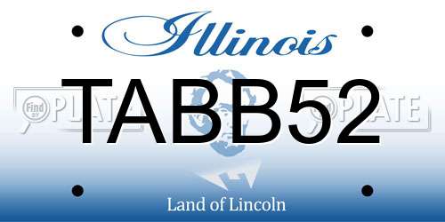 TABB52 Illinois License Plate