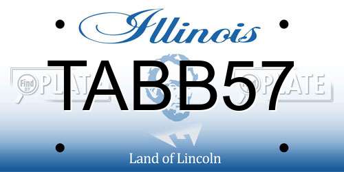 TABB57 Illinois License Plate