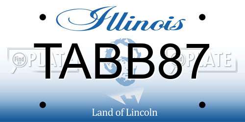 TABB87 Illinois License Plate