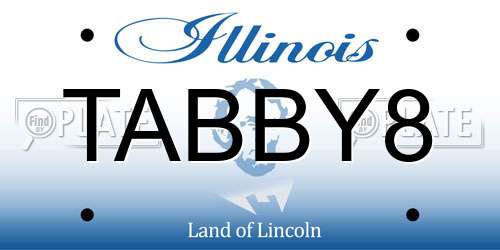 TABBY8 Illinois License Plate