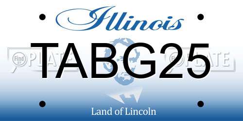 TABG25 Illinois License Plate