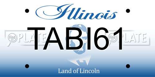 TABI61 Illinois License Plate