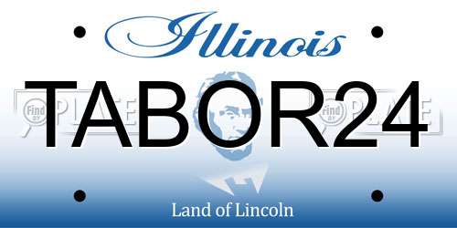 TABOR24 Illinois License Plate
