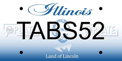 TABS52 Illinois License Plate