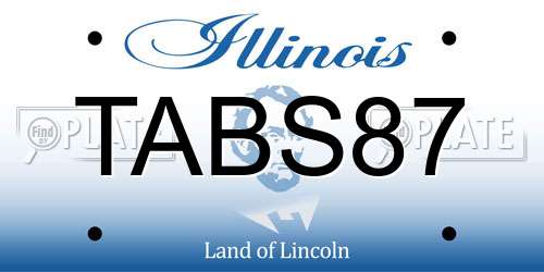 TABS87 Illinois License Plate