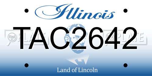 TAC2642 Illinois License Plate