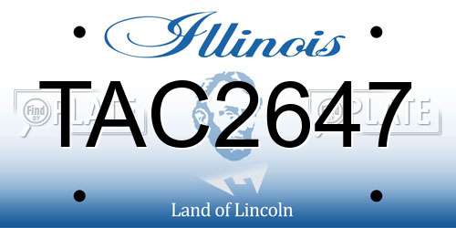 TAC2647 Illinois License Plate