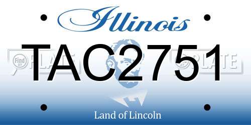 TAC2751 Illinois License Plate