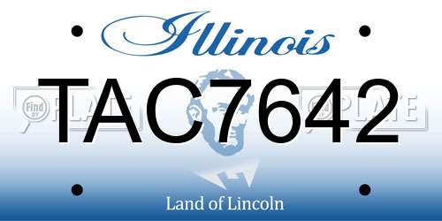 TAC7642 Illinois License Plate