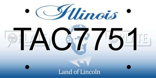 TAC7751 Illinois License Plate