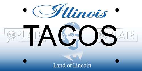 TACOS Illinois License Plate
