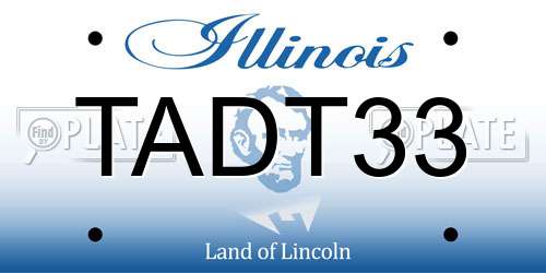 TADT33 Illinois License Plate