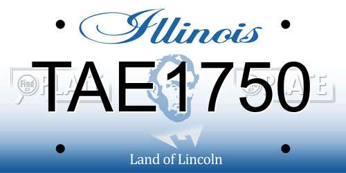 TAE1750 Illinois License Plate