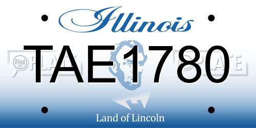 TAE1780 Illinois License Plate