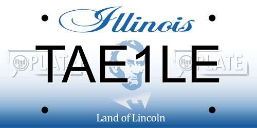 TAE1LE Illinois License Plate