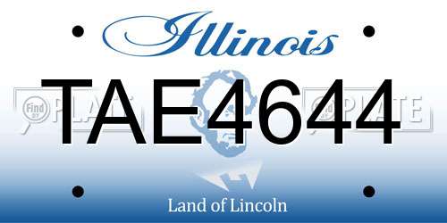 TAE4644 Illinois License Plate