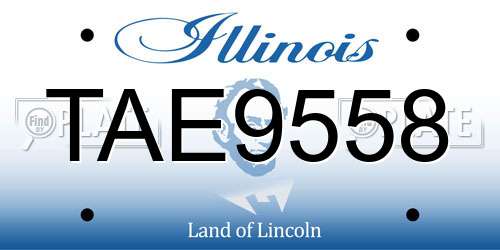 TAE9558 Illinois License Plate