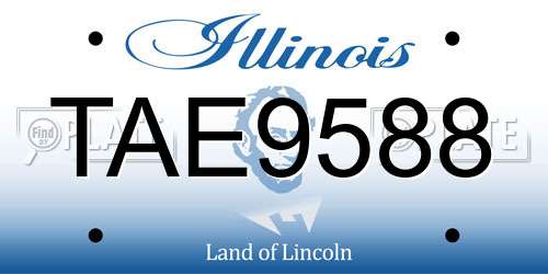 TAE9588 Illinois License Plate