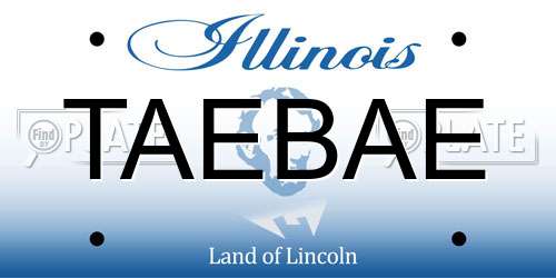 TAEBAE Illinois License Plate