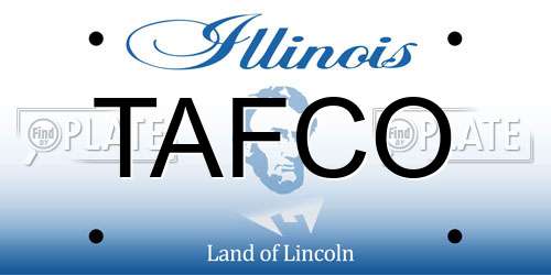 TAFCO Illinois License Plate