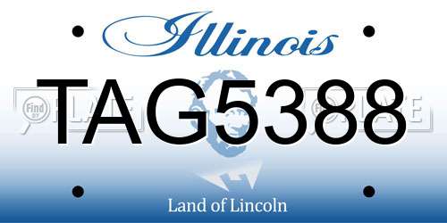 TAG5388 Illinois License Plate