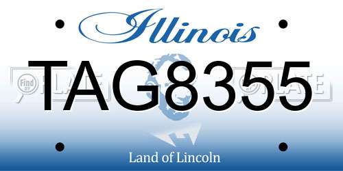 TAG8355 Illinois License Plate