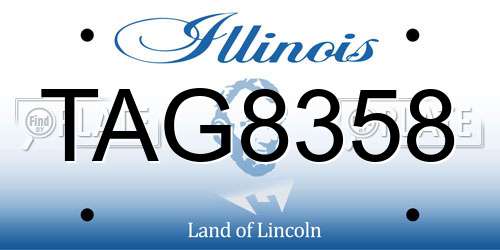 TAG8358 Illinois License Plate