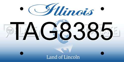 TAG8385 Illinois License Plate