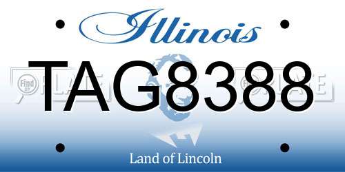 TAG8388 Illinois License Plate