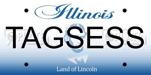 TAGSESS Illinois License Plate