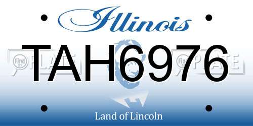 TAH6976 Illinois License Plate