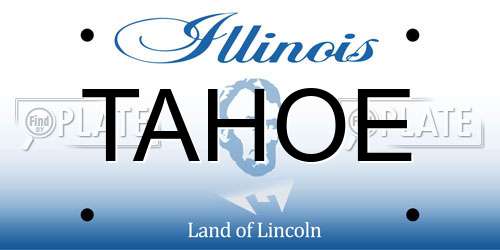 TAHOE Illinois License Plate