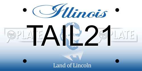 TAIL21 Illinois License Plate