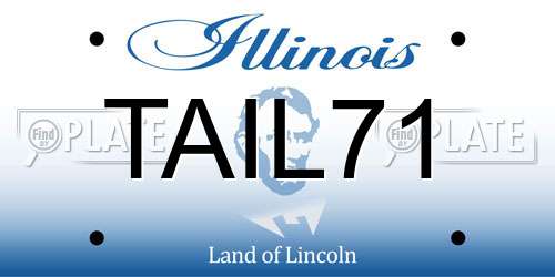 TAIL71 Illinois License Plate
