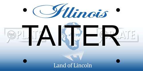 TAITER Illinois License Plate