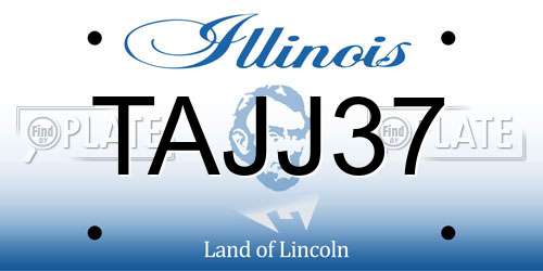 TAJJ37 Illinois License Plate