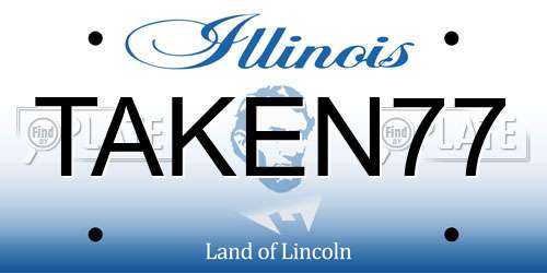 TAKEN77 Illinois License Plate