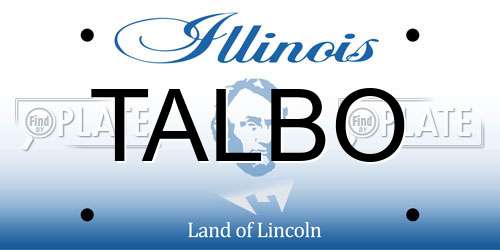 TALBO Illinois License Plate