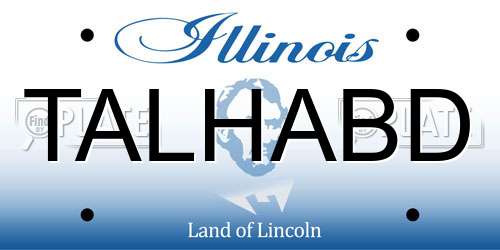 TALHABD Illinois License Plate
