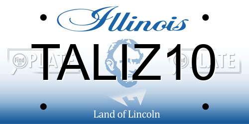 TALIZ10 Illinois License Plate