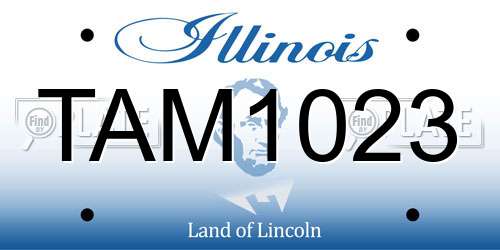 TAM1023 Illinois License Plate